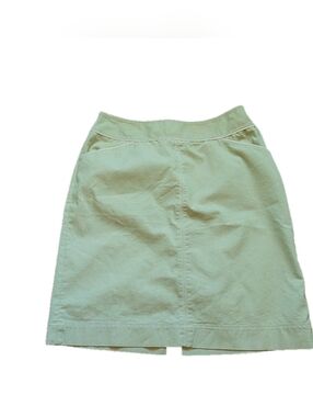 Sandra Seersucker Light Green/White Pinstripe Summer Skirt, Size 12